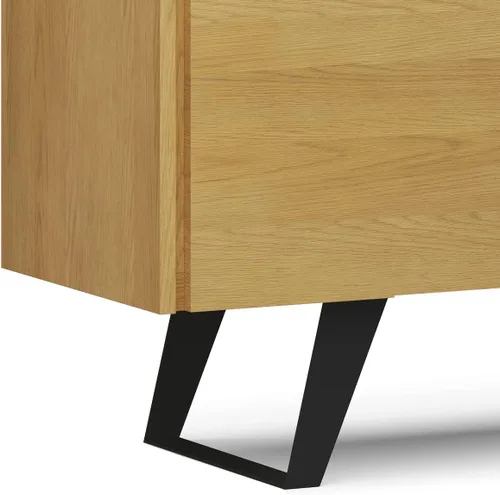 Vista 11 de SIMPLIHOME Lowry - Soporte de TV industrial moderno de 63 pulgadas de ancho en chapa de roble de madera maciza real para televisores de hasta 70