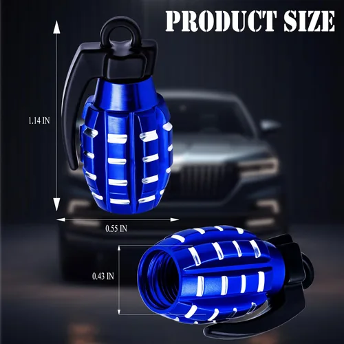 Vista 160 de 4 tapas de válvula de neumático, cubiertas universales de válvula de neumático de aleación de aluminio para automóviles, camiones, SUV, Negro