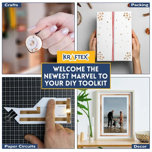 Vista 4 de Kraftex 1 paquete de cinta – 0.7in (18mm) x 65.6 ft