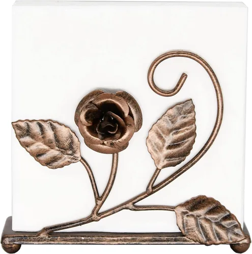 Vista 15 de OwlGift Servilletero moderno con diseño de hojas de ginkgo para mesas, almacenamiento de servilletas de papel de metal para cocina, elegante