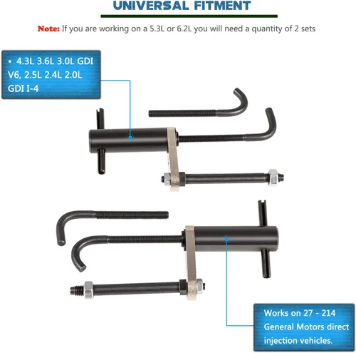 Vista 2 de EN-49248 Herramienta de extracción de conjunto de riel inyector 6706 para motores de inyección directa Cadillac, Saturn, Pontiac y Chevrolet 27-214