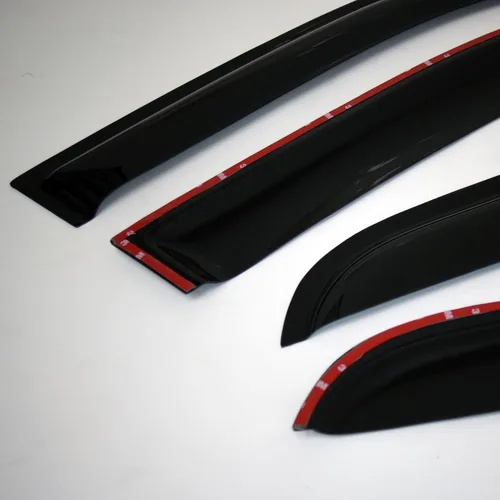 Vista 3 de Tuningpros WD2-512 - Juego de 4 viseras para ventana (montaje exterior), deflector, protector de lluvia, compatible con Land Rover LR2 2007-2015