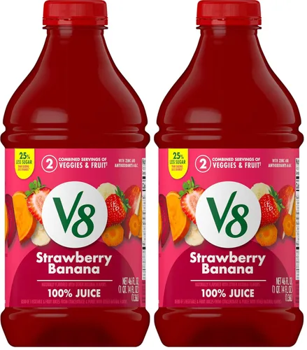 Vista 21 de V8 Acai Mezcla de bayas 100% jugo de frutas y verduras, botella de 46 onzas líquidas
