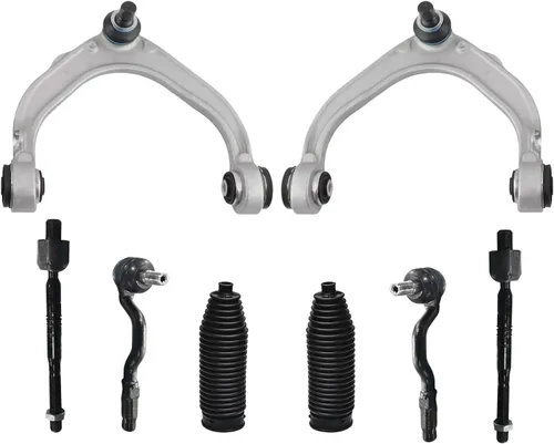 Vista 360 de Detroit Axle - Kit de brazos de control delanteros de 8 piezas para Toyota Sienna 2004-2010, 2 brazos de control inferiores con rótulas, 4 barras