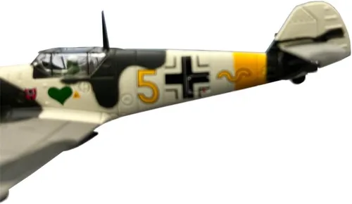 Vista 6 de 1/72 Escala WWII Alemán Messerschmitt BF109 Metal Fighter Modelo Militar Modelo Diecast Plane Modelo Regalo Ornamento Colección