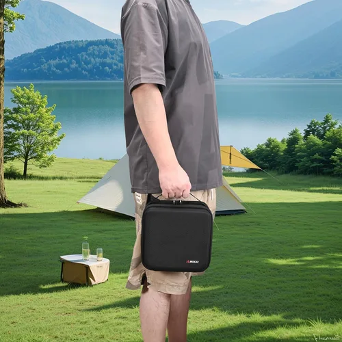 Vista 6 de RLSOCO Funda de transporte para Samsung The Freestyle de 2ª generación y XGIMI MoGo 2 Pro (nuevo)/MoGo 2 Proyector portátil Diseño compacto