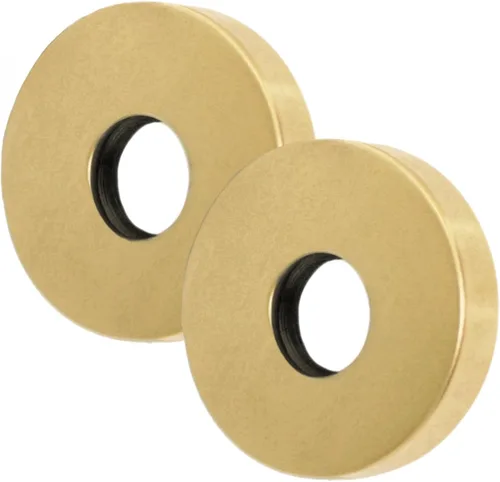 Vista 10 de Corla 2 bridas para brazo de ducha redondas de 2.5 pulgadas Placa de repuesto universal moderna (níquel cepillado)