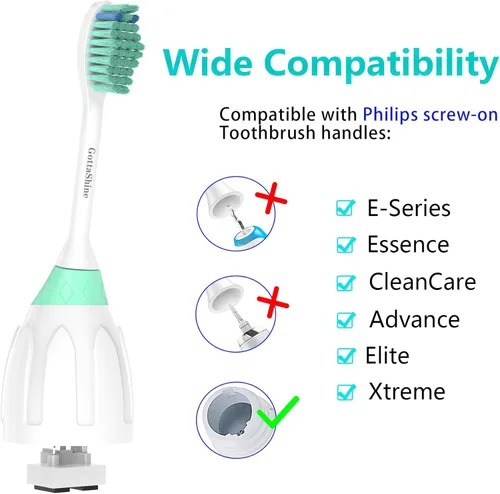 Vista 2 de Cabezales de cepillo de dientes de repuesto para Philips Sonicare E-Series Essence Xtreme CleanCare y otros cabezales de cepillo eléctrico