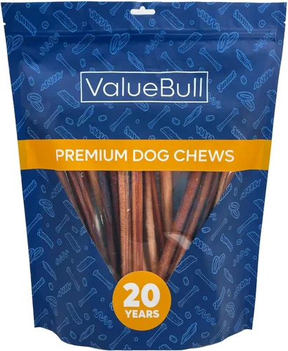 Vista 17 de ValueBull Bully Sticks para perros, gruesos de 12 pulgadas, 25 unidades, golosinas naturales para perros, 100% carne de res, un solo ingrediente