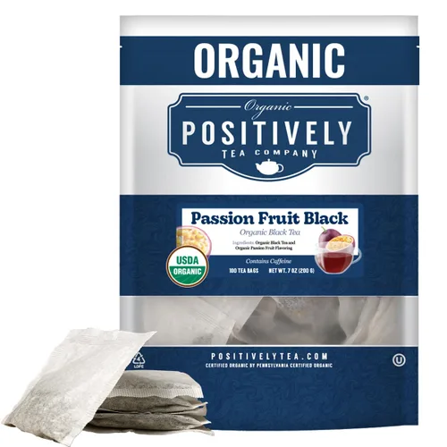Vista 70 de Organic Positively Tea Company, Té Rooibos de vainilla y naranja sanguina, hoja suelta, 4 onzas