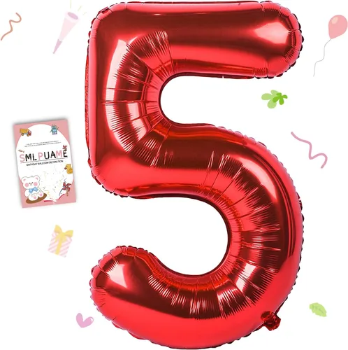 Vista 15 de Smlpuame - Globos grandes de 40 pulgadas de números del 0 al 9, globos numéricos para decoración de fiesta de cumpleaños, globos de helio