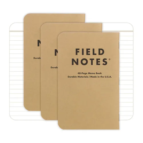 Vista 10 de Field Notes: Paquete Original de Kraft de 3 - Papel Mixto (1 Gráfico/Cuadrícula, 1 Rayado/Lineado, 1 Liso/Blanco) Cuadernos de Notas - Cuadernos
