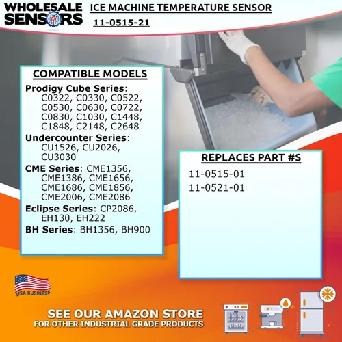 Vista 3 de Juego de sensores de temperatura Scotsman 11-0515-21 de repuesto para máquinas de hielo