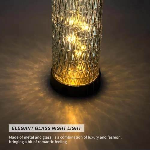 Vista 4 de Oneach Juego de 2 lámparas de mesa de 27.75 pulgadas, lámpara de noche moderna azul con luz nocturna LED, USB A+C, lámparas de vidrio para sala