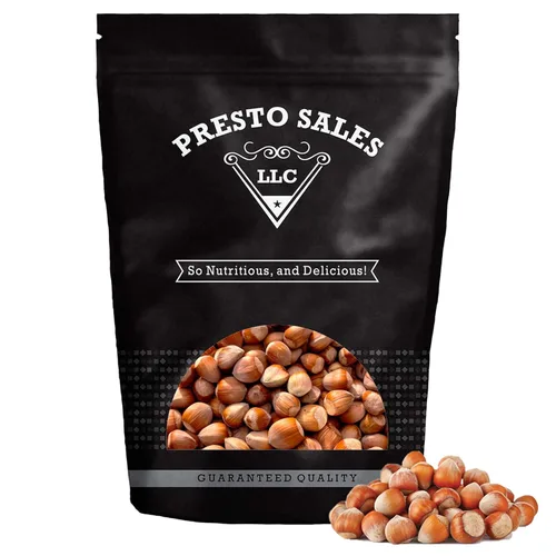 Presto Sales Filberts Avellanas crudas en cáscara – 80 onzas (5 libras) Bolsa resellable – Sin OMG, sabor gourmet y sabroso avellanas natural