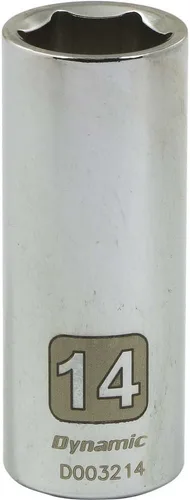 Vista 9 de Herramientas Dinámicas d003204 1/4" Drive 6 Punto Metric Socket con 4 mm Deep de longitud