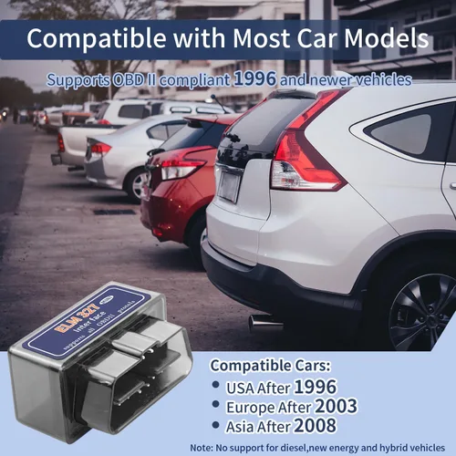 Vista 6 de ELM327 OBD2 Escáner Bluetooth Herramienta de diagnóstico de automóvil en tiempo real Mantenimiento diario, reparación de luz de control