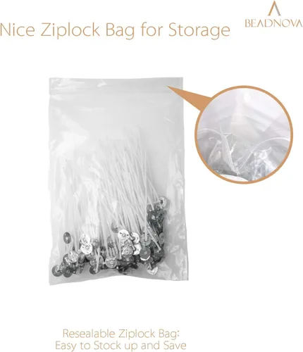 Vista 5 de BEADNOVA Mechas de algodón para velas de 4 pulgadas, 150 piezas, mechas cortas para hacer velas para hacer bricolaje