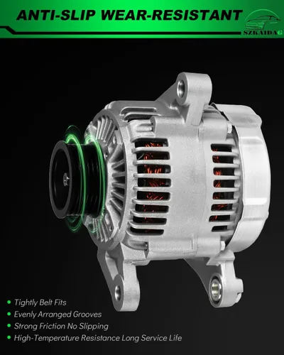 Vista 214 de Alternador de 4.0L para: Ford Explorer 2002 2003 2004, Explorer Sport Trac 2001-2004 para: Mercury Mountaineer 2001-2004, polea de 6 ranuras de 12V