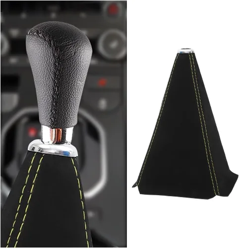 Vista 13 de BESULEN Cubierta de Funda de Palanca de Cambios para Coche, Cubierta de Gamuza de Cuero para Perilla de Cambios Cubierta Antipolvo, Reemplazo