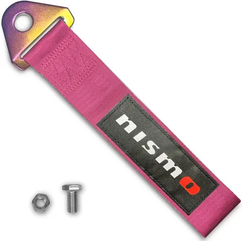 Vista 18 de Q1-TECH, Correa de remolque JDM – Cinturón de remolque de carreras deportivas, gancho de cuerda de tracción personalizado para parachoques delantero