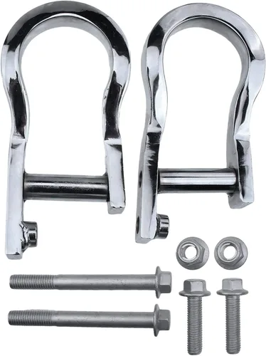 Vista 9 de A-Premium Par (2) Juego de ganchos de remolque delanteros compatibles con Chevrolet Chevy Silverado 1500 2007-2019, GMC Sierra 1500 2007-2019, rojo