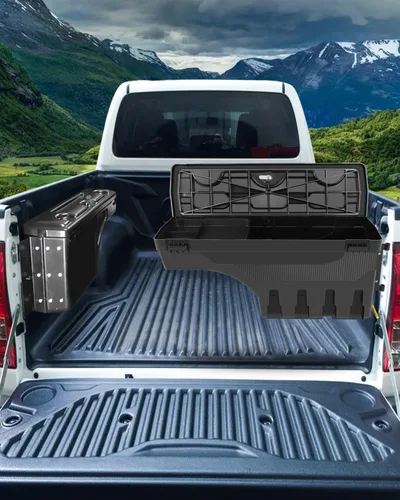 Vista 7 de SCITOO Caja de almacenamiento con contraseña para cama de camión Tits para Ford para F-150 2015-2022 lado derecho del pasajero