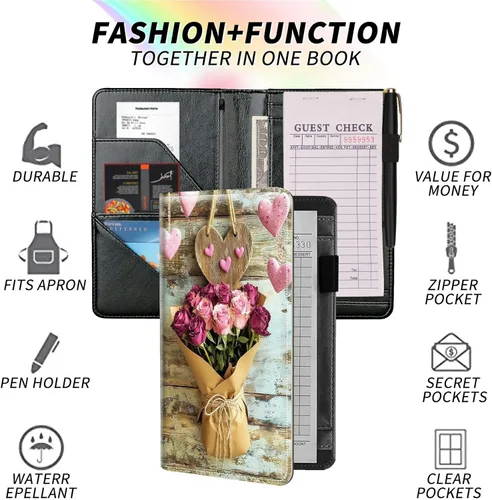 Vista 135 de Diseña Tus Propios Libros de Servicio con Nombre e Iniciales para Camareras, Dikoer Libro de Servicio de Camarero Personalizado con Nombre