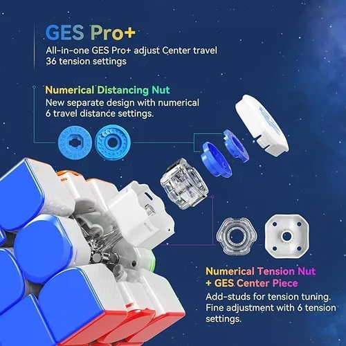 Vista 5 de Bukefuno GAN 12 Maglev 3x3 Cubo mágico magnético GAN12 Maglev Speed GAN 12 Maglev Puzzle Magic Cube GAN12 Maglev 3x3 Cube