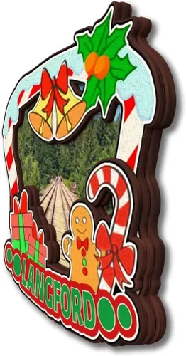 Vista 3 de Langford Vancouver Island Canada - Imán para nevera de madera, colección 3D, hecho a mano, viajes, ciudad, recuerdos, refrigerador, decoración