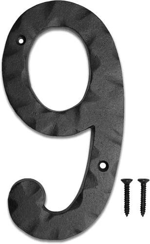 Vista 42 de NACH Números de casa para exterior, números de dirección negros de 5.5 pulgadas para casa - Número 3 - Números rústicos para exteriores