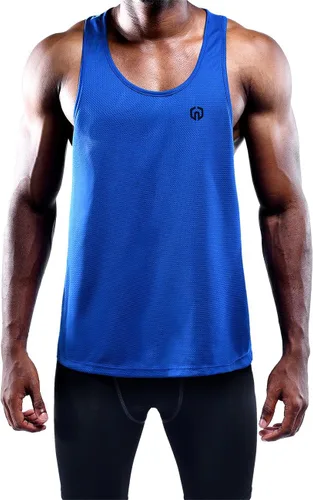Vista 3 de NELEUS Paquete de 3 camisetas sin mangas con espalda en Y Dry Fit para hombre