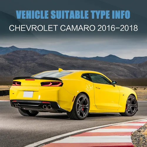 Vista 2 de Ensamble de luces traseras VLAND Compatible con Chevrolet Camaro 6ª generación 2016-2018 (LS, LT, RS, SS, ZL1), señal de giro amarilla, rojo