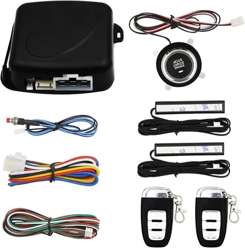 Vista 5 de 3T6B Sistema de entrada pasiva sin llave para coches universales DC12V, botón de arranque del motor PKE, kit de arranque/parada de vehículos