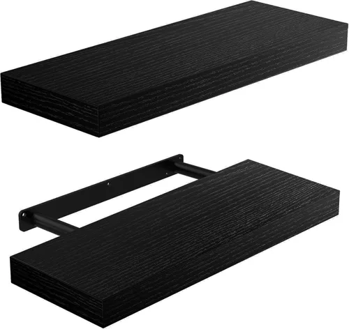 Amada - Estantes flotantes de 15 pulgadas con soportes invisibles, juego de | Estantes de pared con soporte oculto, madera MDF maciza, carga máxima