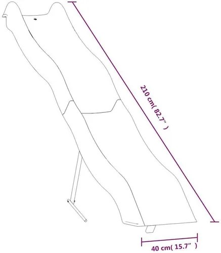 Vista 6 de Blue Polypropylene Play Slide 82.7 inches Long Durable Outdoor Backyard Playset for Kids Ages 3-8 Easy Assembly Weather Resistant Garden Fun