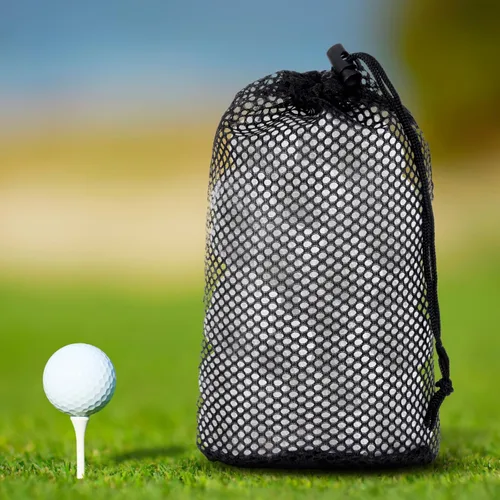 Vista 7 de EupHHonycs Bolsa de golf de malla de nailon negro, Bolsa de almacenamiento de pelotas de golf, Bolsa de bolas de golf negra, Lleva 48-56 pelotas