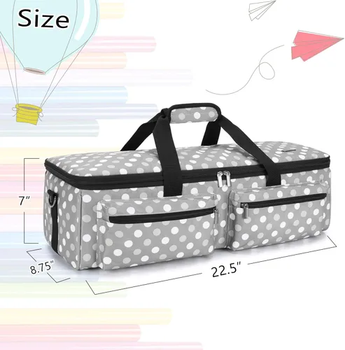 Vista 6 de Bolsa de transporte LUXJA compatible con Cricut Explore Air y Maker, bolsa compatible con Cricut Explore Air, Silhouette Cameo 4 y suministros
