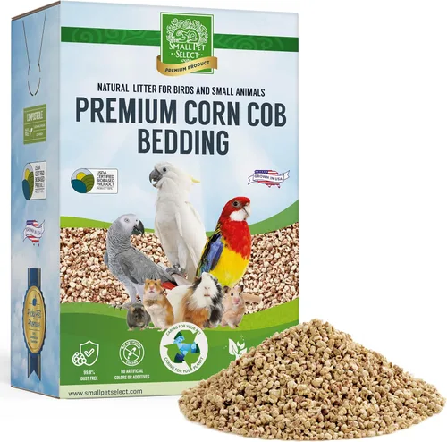 Vista 7 de Small Pet Select Ropa de cama de mazorca de maíz 100% natural para mascotas, animales pequeños y jaula de pájaros, segura para hámsters, conejillos