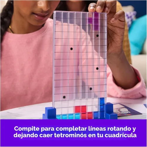 Vista 3 de Spin Master Games, Tetris: El juego de mesa, juega el clásico juego de rompecabezas Tetris en la vida real, desafío de rompecabezas multijugador