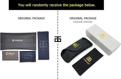 Vista 6 de Gobiger - Lentes de sol estilo aviador para hombres lente con 100 protección UV marco de aleación con estuche