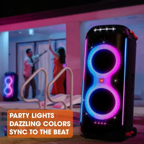 Vista 11 de JBL PartyBox 710 - Altavoz de fiesta con sonido potente, luces integradas y graves extra profundos, IPX4 a prueba de salpicaduras, conectividad