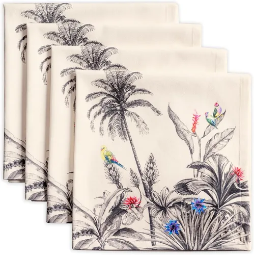 Vista 48 de Maison d' Hermine - Juego de 4 servilletas 100 % de tela de algodón lavable, decorar o regalar, hogar, cocina, comedor, fiestas de cóctel