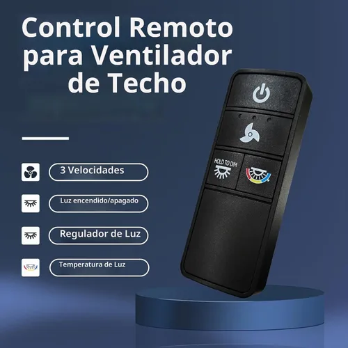 Vista 2 de TX028C-S - Control remoto para ventilador de techo para Hampton Bay, 3 velocidades, atenuador de luz compatible con TX028C-S, A25-TX028C, A25TX028CS