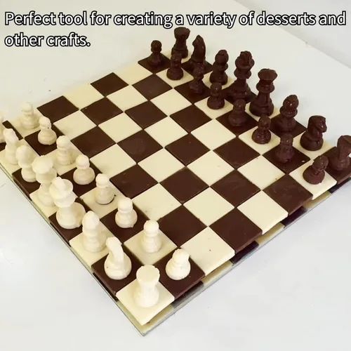 Vista 6 de Silicona para hornear, chocolate de silicona, pastel de caramelo, pieza de ajedrez de silicona de caramelo, chocolate de silicona para decoración