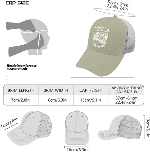 Vista 4 de Caps Take Him to The Train Station Dad Hats, Vintage Caps for Men