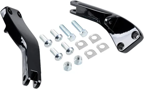 Vista 5 de Astra Depot Soporte para estribera trasera negra compatible con Harley Dyna FXD Fat Street Bob Wide Super Glide Low Rider 2006-2017