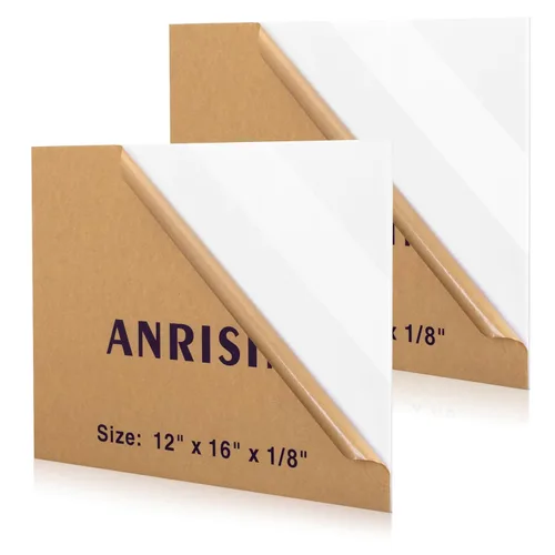 Vista 8 de Láminas de plexiglás de 1/2 pulgada de espesor (13 mm), 30 cm x 30 cm, lámina de acrílico fundido para proyectos de bricolaje, fácil de cortar