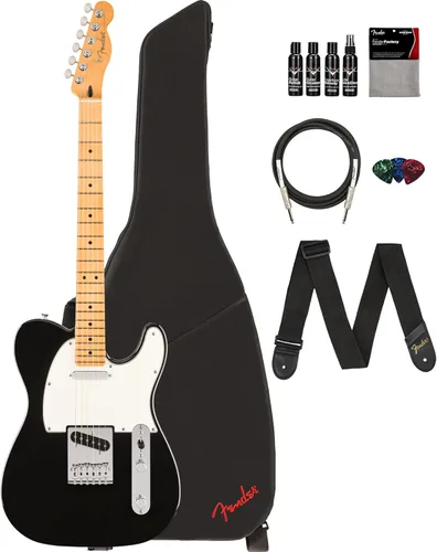 Vista 34 de Fender Player II Telecaster - Paquete color caramelo claro con estuche, correa, cable, paquete de 3 púas y kit de limpieza para guitarra