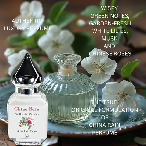 Vista 6 de CHINA RAIN Aceite de perfume original* Larga duración * Vegano * Sin ftalatos * Sin alcohol * 0.3 fl oz. Botella de regalo *